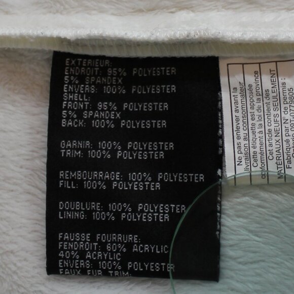 Via Spiga white  hooded fur zip ladies  light  quilted pattern coat  size small - Picture 6 of 8